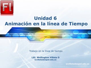 Unidad 6  Animación en la línea de Tiempo Trabajo en la línea de tiempo 