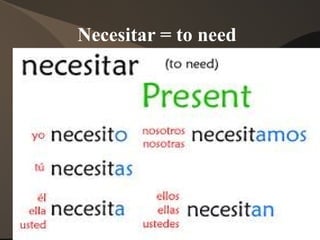 Necesitar = to need
 