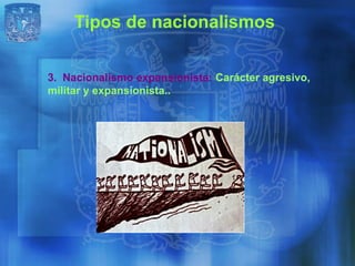 Tipos de nacionalismos


3. Nacionalismo expansionista: Carácter agresivo,
militar y expansionista..
 