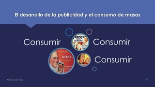 El desarrollo de la publicidad y el consumo de masas
Profesor: Javier Anzano 14
Consumir
Consumir
Consumir
 