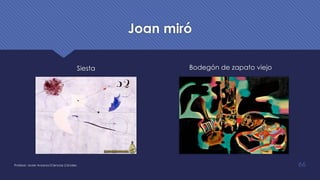 Joan miró
Siesta Bodegón de zapato viejo
Profesor: Javier Anzano//Ciencias 2.0ciales 66
 
