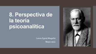 8. Perspectiva de
la teoría
psicoanalítica
Laura Eguia Magaña
Mayo 2022
 