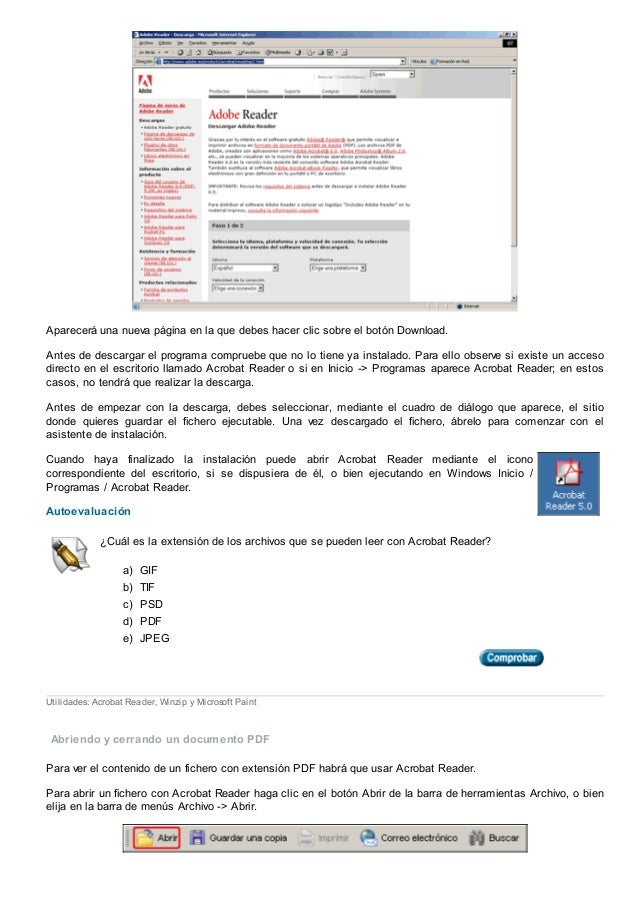 INFORMATICA - TEMA 8 ACROBAT READER, WINZIP Y MICROSOFT 
