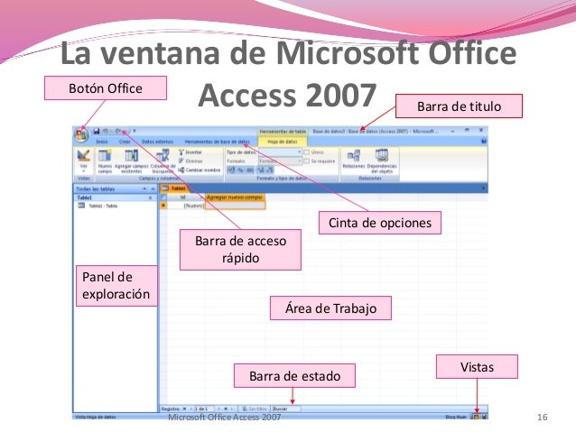Base de Datos. Microsoft Access 2007