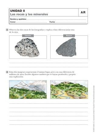 UNIDAD 8 A R Las rocas y los minerales.pdf