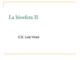 La biosfera II


    C.E. Luis Vives
 