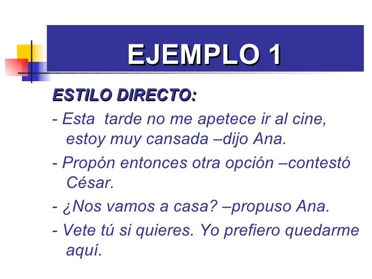 Escribe Un Ejemplo De Discurso Indirecto Ejemplo Sencillo Escribe Un Ejemplo De Discurso Indirecto Ejemplo Sencillo