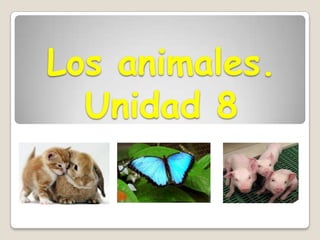 Los animales. Unidad 8 