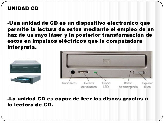 Unidad cd y disco cd