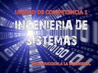 UNIDAD DE COMPETENCIA 1 INTRODUCCION A LA INGENIERIA. 