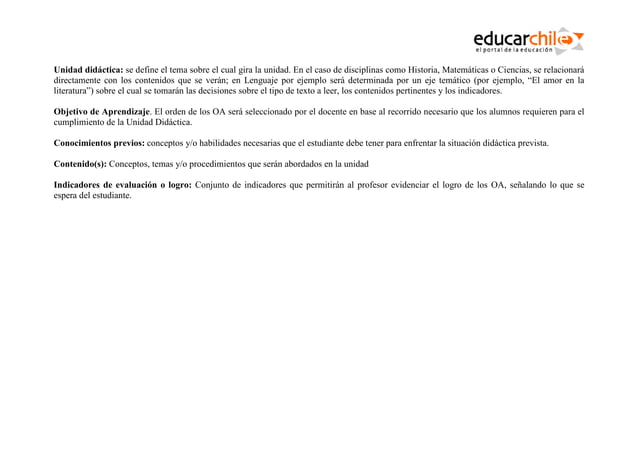 Unidad didactica lista de pdf ppt