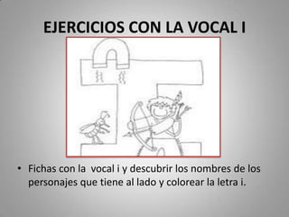 PUZZLESEl puzzle es el dibujo de la letra. La actividad consiste en organizar las fichas en el lugar adecuado, hay un puzzle para cada vocal.   Se trata de un puzzle de nueve fichas, lo que puede entrañar cierta dificultad. Por ello la ficha asociada a esta actividad consiste en un puzzle de seis piezas que pueden servir como aprendizaje previo a la misma, y reforzamos la memorización de la letra.