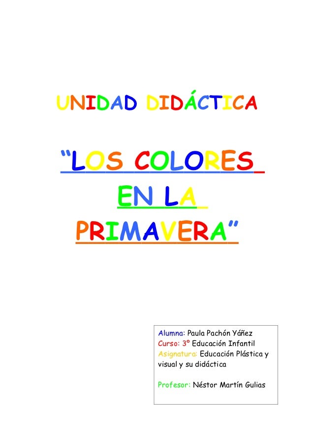 Unidad Didactica Infantil Los Colores | unidad didactica plastica Unidad Didactica Infantil Los Colores | unidad didactica plastica