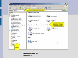 EXPLORADOR DE 
WINDOWS 
 