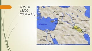 SUMER
(3500-
2300 A.C.)
 