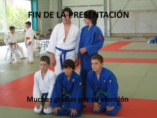 5. CONTENIDOSConceptuales:- Orientación del cuerpo en el espacio	- Formas y posibilidades del movimiento	- Regulación del juego (normas y reglas básicas)	- Concepto de ataque, defensa, contra…	- Nombre de las técnicas aprendidas	- Principio de ayuda y prosperidad mutua 