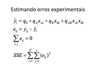 Estimando erros experimentais
 
