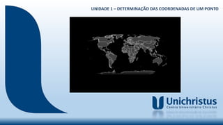 UNIDADE 1 – DETERMINAÇÃO DAS COORDENADAS DE UM PONTO
 
