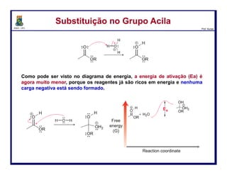DQOI - UFC Prof. Nunes
Como os cloretos de acila são os mais reativos entre os derivados dos
ácidos, temos que usar reagentes especiais para prepará-los.
Os mais utilizados são o SOCl2 (cloreto de tionila) e o PCl5 (pentacloreto de
fósforo).
Síntese dos Cloretos de AcilaSíntese dos Cloretos de Acila
58
ácído 2-metilpropanóico cloreto de 2-metilpropanoíla (90%)
calor
 