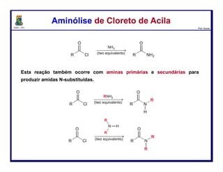 DQOI - UFC Prof. Nunes
Reações de Cloreto de AcilaReações de Cloreto de Acila
73
piridina
xs = excesso
 