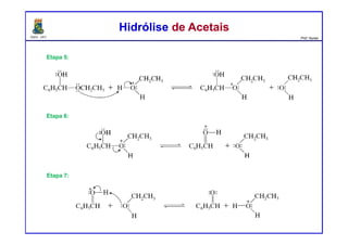 DQOI - UFC Prof. Nunes
Hidrólise de AcetaisHidrólise de Acetais
Etapa 5:
Etapa 6:
Etapa 7:
 