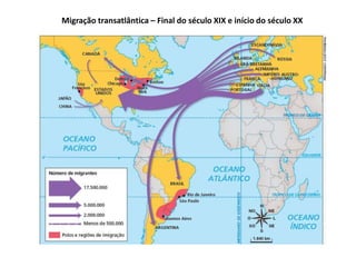 Migração transatlântica – Final do século XIX e início do século XX
 