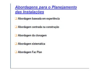 Aula 1 - Projeto de Fábrica e Layout 