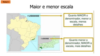 Maior e menor escala
Tema 3
 