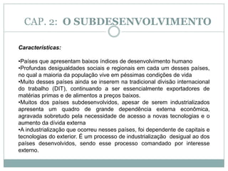  Países centrais e periféricos