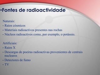 A actividade radioactiva é o número de desintegrações que pode ocorrer num segundo. Actividade radioactiva ( R )