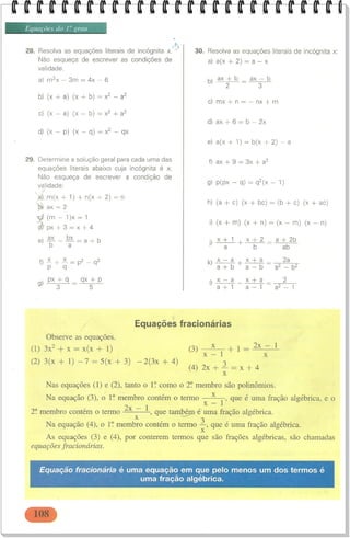 Unidade 4 EQUAÇÃO DO PRIMEIRO GRAU