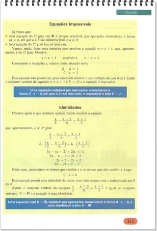 Unidade 4 EQUAÇÃO DO PRIMEIRO GRAU