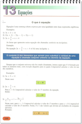 Unidade 4 EQUAÇÃO DO PRIMEIRO GRAU