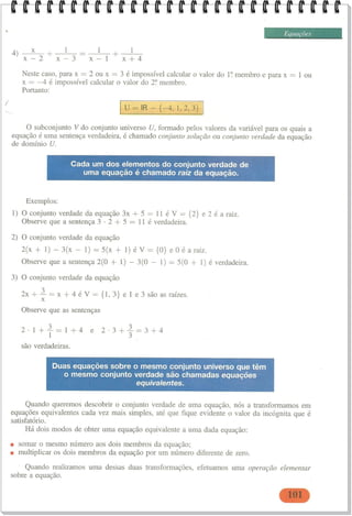 Unidade 4 EQUAÇÃO DO PRIMEIRO GRAU