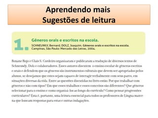 Aprendendo mais
Sugestões de leitura
 