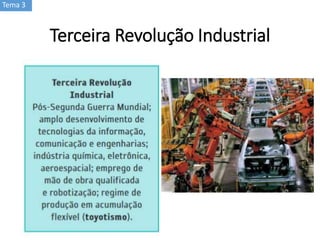 Terceira Revolução Industrial
Tema 3
 
