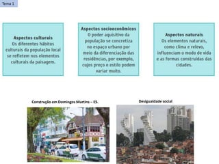 Construção em Domingos Martins – ES.
Tema 1
Desigualdade social
 