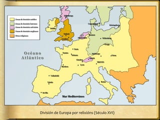 División de Europa por relixións (Século XVI)

 