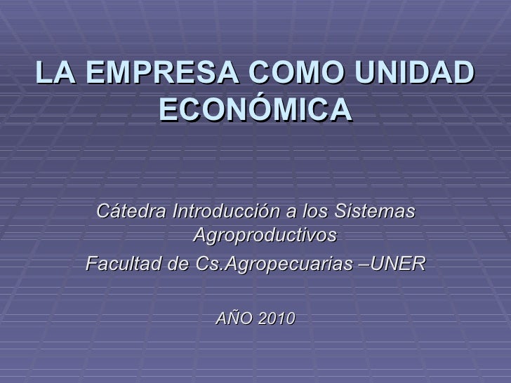 Unidad económica