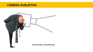 CÂMERA SUBJETIVA
STEADICAM e SNORRICAM
 
