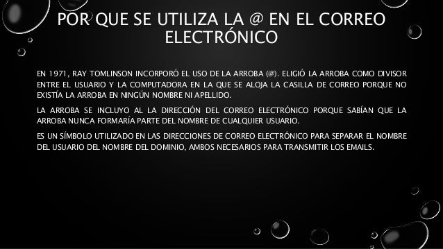 Resultado de imagen para quien incorpora el arroba al correo electronico