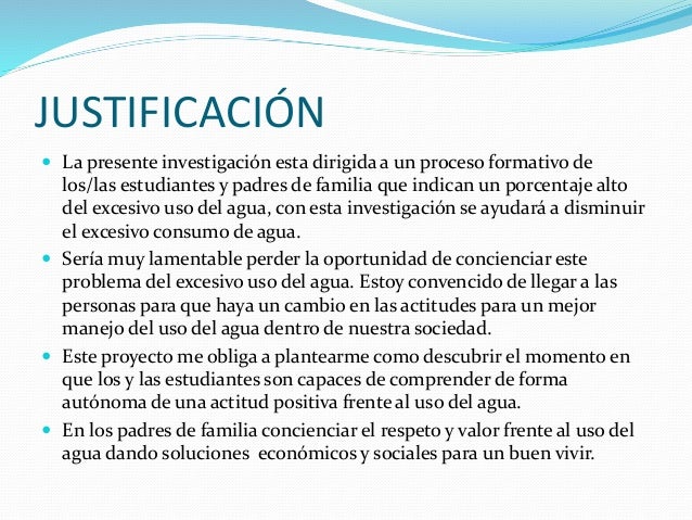 el uso del agua