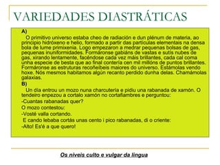Variante Distrastica Unidade e variedades das linguas. dialect.v.so