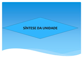 SÍNTESE DA UNIDADE
 