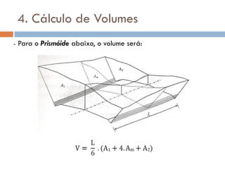 4. Cálculo de Volumes
- Para o Prismóide abaixo, o volume será:
 