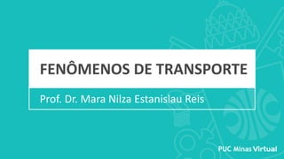 FENÔMENOS DE TRANSPORTE
Prof. Dr. Mara Nilza Estanislau Reis
 