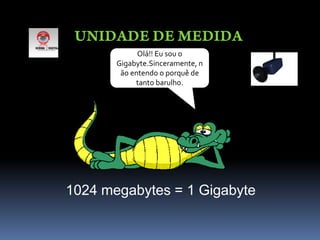 UNIDADE DE MEDIDAOlá!! Eu sou o Gigabyte.Sinceramente, não entendo o porquê de tanto barulho. 1024 megabytes = 1 Gigabyte 