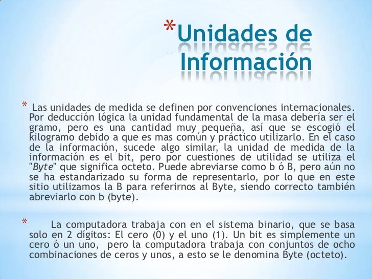 Unidades de Información