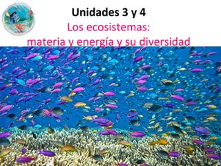 Unidades 3 y 4
Los ecosistemas:
materia y energía y su diversidad
 