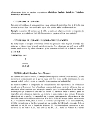 Unidades de almacenamiento | DOCX